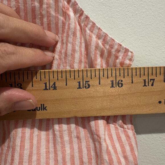 Tommy Bahama Dress Women XS Linen Sleeveless Striped Pockets Resort Coastal - Picture 10 of 12